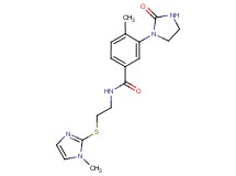 4-methyl-N-{2-[(1-methyl-1H-imidazol-2-yl)thio]ethyl}-3-(2-oxo-1-imidazolidinyl)benzamide