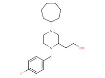 2-[4-cycloheptyl-1-(4-fluorobenzyl)-2-piperazinyl]ethanol