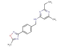 2-ethyl-6-methyl-N-[4-(5-methyl-1,2,4-oxadiazol-3-yl)benzyl]pyrimidin-4-amine