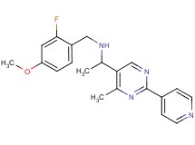(2-fluoro-4-methoxybenzyl){1-[4-methyl-2-(4-pyridinyl)-5-pyrimidinyl]ethyl}amine