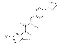 N,5-dimethyl-N-[4-(1H-pyrazol-1-yl)benzyl]-1H-indazole-3-carboxamide