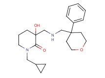 1-(cyclopropylmethyl)-3-hydroxy-3-({[(4-phenyltetrahydro-2H-pyran-4-yl)methyl]amino}methyl)-2-piperidinone