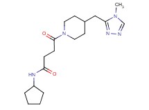 N-cyclopentyl-4-{4-[(4-methyl-4H-1,2,4-triazol-3-yl)methyl]piperidin-1-yl}-4-oxobutanamide