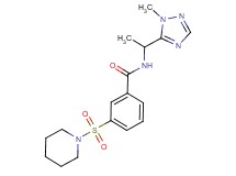 N-[1-(1-methyl-1H-1,2,4-triazol-5-yl)ethyl]-3-(piperidin-1-ylsulfonyl)benzamide