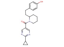 4-(2-{1-[(2-cyclopropyl-5-pyrimidinyl)carbonyl]-2-piperidinyl}ethyl)phenol