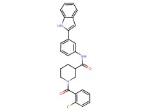 1-(2-fluorobenzoyl)-N-[3-(1H-indol-2-yl)phenyl]-3-piperidinecarboxamide