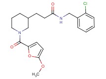 N-(2-chlorobenzyl)-3-[1-(5-methoxy-2-furoyl)-3-piperidinyl]propanamide