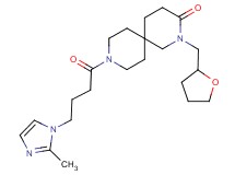 9-[4-(2-methyl-1H-imidazol-1-yl)butanoyl]-2-(tetrahydrofuran-2-ylmethyl)-2,9-diazaspiro[5.5]undecan-3-one