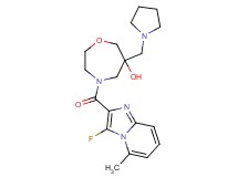 4-[(3-fluoro-5-methylimidazo[1,2-a]pyridin-2-yl)carbonyl]-6-(pyrrolidin-1-ylmethyl)-1,4-oxazepan-6-ol