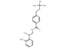 4-(3-hydroxy-3-methylbutyl)-N-[2-hydroxy-2-(2-methylphenyl)ethyl]benzamide