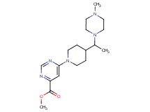 methyl 6-{4-[1-(4-methyl-1-piperazinyl)ethyl]-1-piperidinyl}-4-pyrimidinecarboxylate