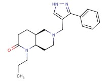 (4aS*,8aR*)-6-[(3-phenyl-1H-pyrazol-4-yl)methyl]-1-propyloctahydro-1,6-naphthyridin-2(1H)-one