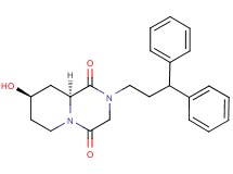 (8R*,9aS*)-2-(3,3-diphenylpropyl)-8-hydroxytetrahydro-2H-pyrido[1,2-a]pyrazine-1,4(3H,6H)-dione