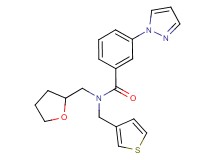3-(1H-pyrazol-1-yl)-N-(tetrahydro-2-furanylmethyl)-N-(3-thienylmethyl)benzamide