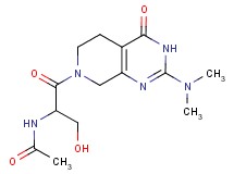 N-[2-[2-(dimethylamino)-4-oxo-4,5,6,8-tetrahydropyrido[3,4-d]pyrimidin-7(3H)-yl]-1-(hydroxymethyl)-2-oxoethyl]acetamide