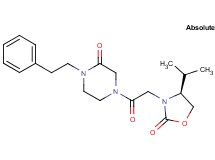 4-{[(4S)-4-isopropyl-2-oxo-1,3-oxazolidin-3-yl]acetyl}-1-(2-phenylethyl)piperazin-2-one