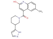 6-methyl-4-{[3-(1H-pyrazol-5-yl)-1-piperidinyl]carbonyl}-2-quinolinol