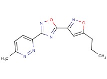 3-methyl-6-[5-(5-propyl-3-isoxazolyl)-1,2,4-oxadiazol-3-yl]pyridazine