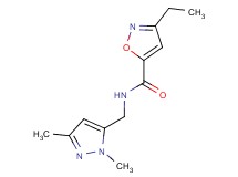 N-[(1,3-dimethyl-1H-pyrazol-5-yl)methyl]-3-ethylisoxazole-5-carboxamide
