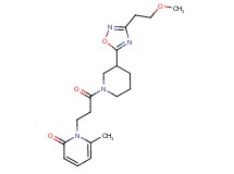 1-(3-{3-[3-(2-methoxyethyl)-1,2,4-oxadiazol-5-yl]-1-piperidinyl}-3-oxopropyl)-6-methyl-2(1H)-pyridinone