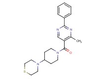 4-{1-[(4-methyl-2-phenylpyrimidin-5-yl)carbonyl]piperidin-4-yl}thiomorpholine