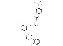 1-[4-(2-{3-[(3-{[4-(2-fluorophenyl)-1-piperazinyl]methyl}phenoxy)methyl]-1-piperidinyl}-2-oxoethyl)phenyl]-2-imidazolidinone
