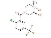 (3S*,4S*)-1-[2-chloro-5-(trifluoromethyl)benzoyl]-4-methylpiperidine-3,4-diol