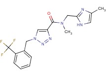 N-methyl-N-[(4-methyl-1H-imidazol-2-yl)methyl]-1-[2-(trifluoromethyl)benzyl]-1H-1,2,3-triazole-4-carboxamide