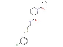 N-{2-[(3-chlorobenzyl)thio]ethyl}-1-propionyl-3-piperidinecarboxamide