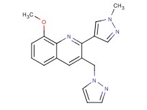 8-methoxy-2-(1-methyl-1H-pyrazol-4-yl)-3-(1H-pyrazol-1-ylmethyl)quinoline