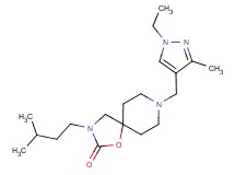 8-[(1-ethyl-3-methyl-1H-pyrazol-4-yl)methyl]-3-(3-methylbutyl)-1-oxa-3,8-diazaspiro[4.5]decan-2-one