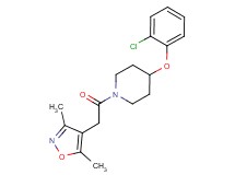 4-(2-chlorophenoxy)-1-[(3,5-dimethyl-4-isoxazolyl)acetyl]piperidine