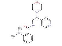 2-(dimethylamino)-N-(2-morpholin-4-yl-2-pyridin-4-ylethyl)benzamide