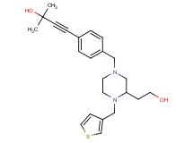 4-(4-{[3-(2-hydroxyethyl)-4-(3-thienylmethyl)-1-piperazinyl]methyl}phenyl)-2-methyl-3-butyn-2-ol