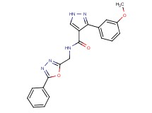 3-(3-methoxyphenyl)-N-[(5-phenyl-1,3,4-oxadiazol-2-yl)methyl]-1H-pyrazole-4-carboxamide