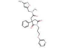2-{2,5-dioxo-3-phenyl-1-[3-(3-pyridinyloxy)propyl]-3-pyrrolidinyl}-N-methyl-N-[(3-methyl-5-isoxazolyl)methyl]acetamide