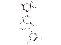 N-[1-(3,5-difluorophenyl)-4,5,6,7-tetrahydro-1H-indazol-4-yl]-2,2-dimethyl-4-oxo-3,4-dihydro-2H-pyran-6-carboxamide