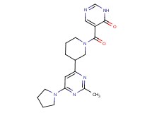5-({3-[2-methyl-6-(1-pyrrolidinyl)-4-pyrimidinyl]-1-piperidinyl}carbonyl)-4(3H)-pyrimidinone