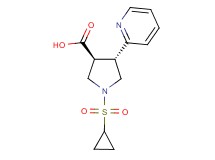 (3S*,4S*)-1-(cyclopropylsulfonyl)-4-(2-pyridinyl)-3-pyrrolidinecarboxylic acid