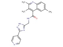 2,3,6-trimethyl-N-{[3-(4-pyridinyl)-1H-1,2,4-triazol-5-yl]methyl}-4-quinolinecarboxamide