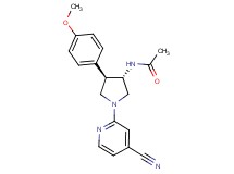 N-[(3S*,4R*)-1-(4-cyano-2-pyridinyl)-4-(4-methoxyphenyl)-3-pyrrolidinyl]acetamide