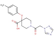 4-(4-methylphenoxy)-1-(1H-1,2,4-triazol-1-ylacetyl)piperidine-4-carboxylic acid