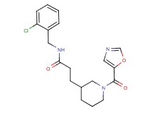 N-(2-chlorobenzyl)-3-[1-(1,3-oxazol-5-ylcarbonyl)piperidin-3-yl]propanamide
