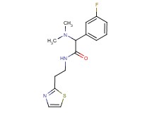 2-(dimethylamino)-2-(3-fluorophenyl)-N-[2-(1,3-thiazol-2-yl)ethyl]acetamide