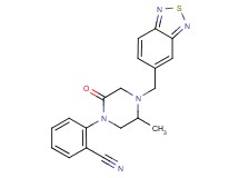 2-[4-(2,1,3-benzothiadiazol-5-ylmethyl)-5-methyl-2-oxo-1-piperazinyl]benzonitrile