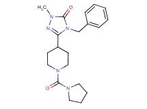 4-benzyl-2-methyl-5-[1-(pyrrolidin-1-ylcarbonyl)piperidin-4-yl]-2,4-dihydro-3H-1,2,4-triazol-3-one