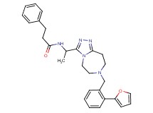 N-(1-{7-[2-(2-furyl)benzyl]-6,7,8,9-tetrahydro-5H-[1,2,4]triazolo[4,3-d][1,4]diazepin-3-yl}ethyl)-3-phenylpropanamide
