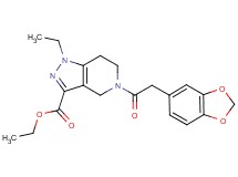 ethyl 5-(1,3-benzodioxol-5-ylacetyl)-1-ethyl-4,5,6,7-tetrahydro-1H-pyrazolo[4,3-c]pyridine-3-carboxylate