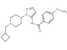 N-{1-[1-(cyclobutylmethyl)piperidin-4-yl]-1H-pyrazol-5-yl}-4-methoxybenzamide