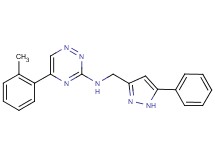 5-(2-methylphenyl)-N-[(5-phenyl-1H-pyrazol-3-yl)methyl]-1,2,4-triazin-3-amine